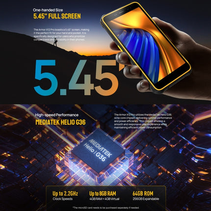 Ulefone Armor X12 Pro Teléfono IP68 4G Android 13 Rojo