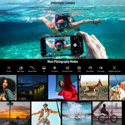 Ulefone Armor X13 Teléfono Rugerizado 6GB 64GB Pantalla 6.52