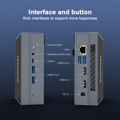 GXMO GX55 Mini PC Windows 11 16GB+512GB N5105 WiFi by GXMO