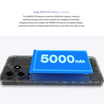 UMIDIGI G5 Smartphone 8GB+128GB 6.6in Android 13 4G Desbloqueo Facial AI