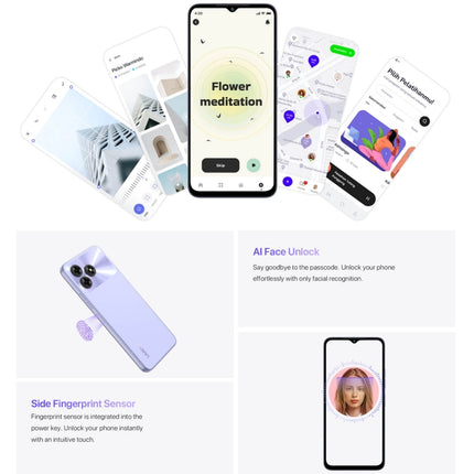 UMIDIGI G5 Smartphone 8GB+128GB 6.6in Android 13 4G Desbloqueo Facial AI