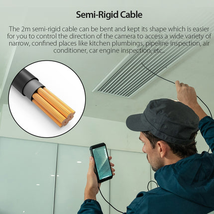 Ulefone Endoscope E1 IP67 Cámara 5.5mm 2m Cable con Accesorios Negro