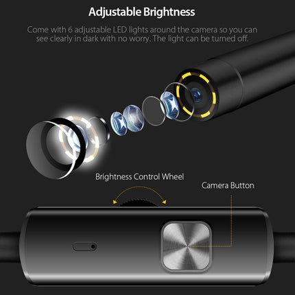 Ulefone Endoscope E1 IP67 Cámara 5.5mm 2m Cable con Accesorios Negro
