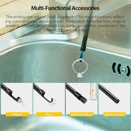 Ulefone Endoscope E1 IP67 Cámara 5.5mm 2m Cable con Accesorios Negro