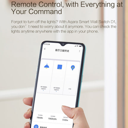 Xiaomi Youpin Aqara Interruptor de Pared Inteligente D1 800W