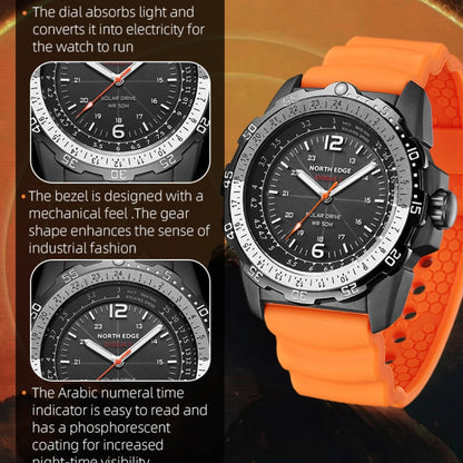 North Edge Evoque2 Reloj Deportivo Carga Solar Impermeable
