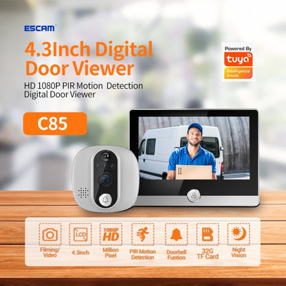 ESCAM C85 Visor Puerta Inteligente 4,3 Pulgadas WiFi