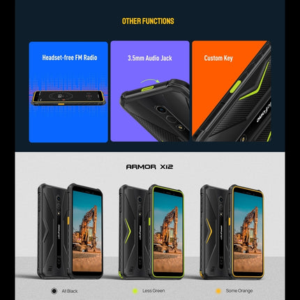 Ulefone Armor X12 Teléfono 3GB+32GB Desbloqueo Facial 4G