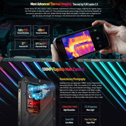 Ulefone Power Armor 18T Celular 12GB+512GB Termicas 5G by Ulefone