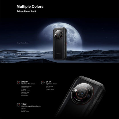 DOOGEE V30 Pro, Cámara de 200MP, Huella Digital Lateral, Batería de 10800mAh, 6.58 pulgadas Android 13 Dimensity 7050 Octa Core, Red: 5G, OTG, NFC, Soporte Google Pay, 12GB+512GB