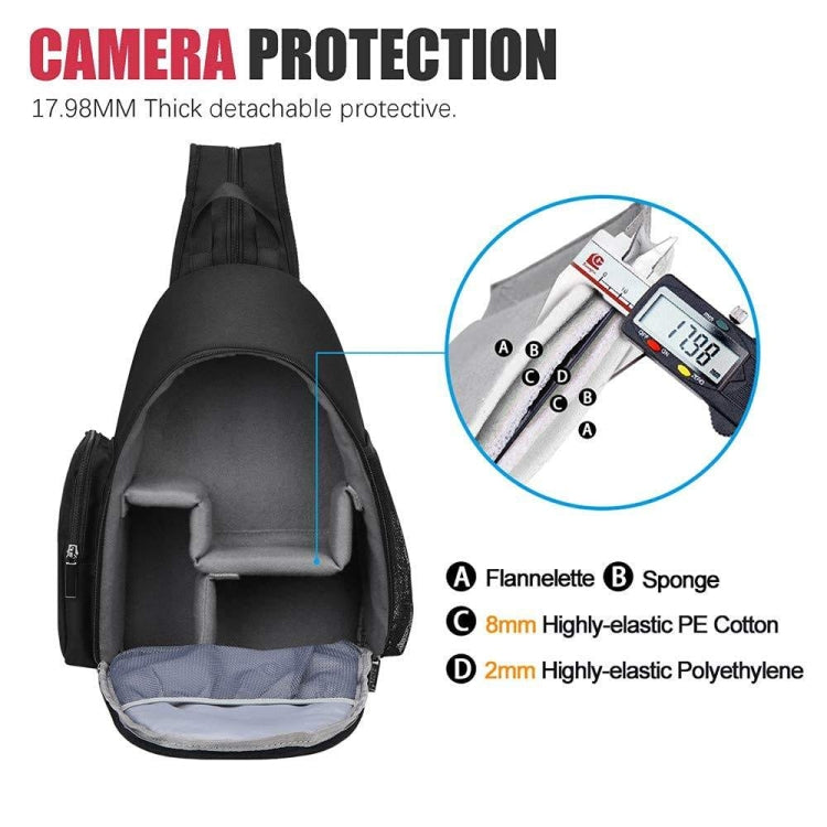 Cwatcun D17 Mochila Bandolera para Cámara Gran Capacidad