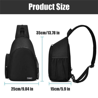 Cwatcun D17 Mochila Bandolera para Cámara Gran Capacidad