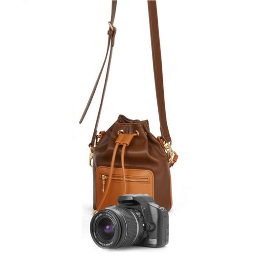 Cwatcun D82 Bolsa Para Cámara PU Cordón Diseño Moderno