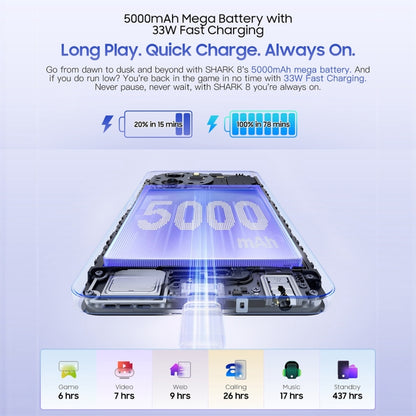 Blackview SHARK 8 Teléfono Inteligente Helio G99 8GB+256GB Android 13 4G by Blackview