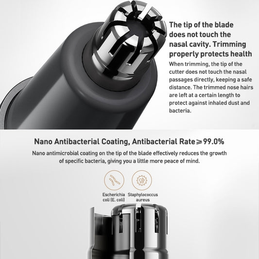 Xiaomi Mijia Cortadora de Pelo Nasal Cabezal Antibacteriano