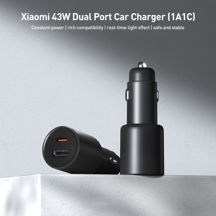 Xiaomi 43W Cargador de Coche USB C Carga Rápida 33W
