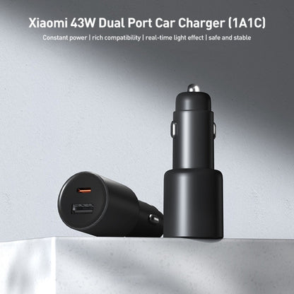 Xiaomi 43W Cargador de Coche USB C Carga Rápida 33W