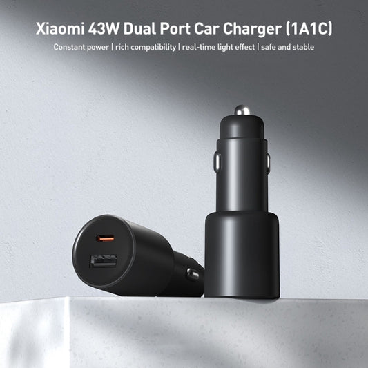 Xiaomi 43W Cargador de Coche USB C Carga Rápida 33W