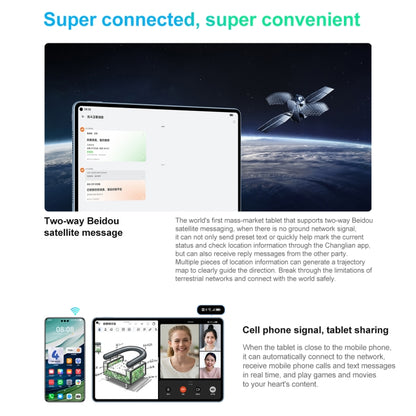 HUAWEI MatePad Pro 11 pulgadas 2024 WiFi, comunicación satelital bidireccional HarmonyOS 4 Beidou, no es compatible con Google Play, 12GB+256GB, 12GB+512GB