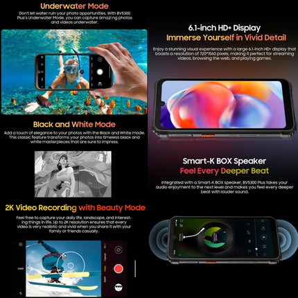 Blackview BV5300 Plus Phone 8GB+128GB IP68 4G Android13
