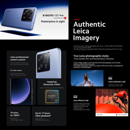 Xiaomi 13T Pro Global Smartphone 12GB+512GB Cámara Leica 5G by Xiaomi