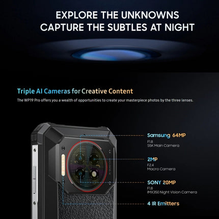 Oukitel WP19 Pro Smartphone 8GB+256GB 4G 6.8In Red by OUKITEL