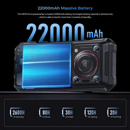Oukitel WP33 Pro Rugged Teléfono 12GB+256GB 5G 22000mAh by OUKITEL