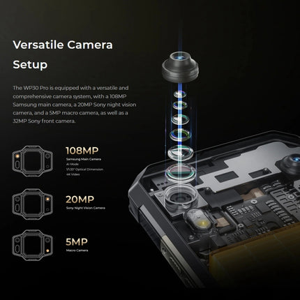 Oukitel WP30 Pro Smartphone 12GB+512GB 5G Batería 11000mAh by OUKITEL