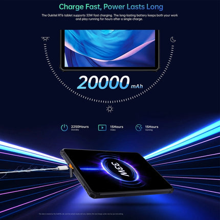 OUKITEL RT6 Tableta Resistente IP68 IP69K 8GB+256GB 4G