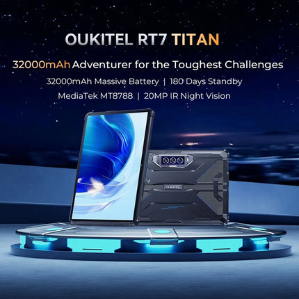 OUKITEL RT7 TITAN Tablet Rugged 10.1" 8GB 256GB Android 13