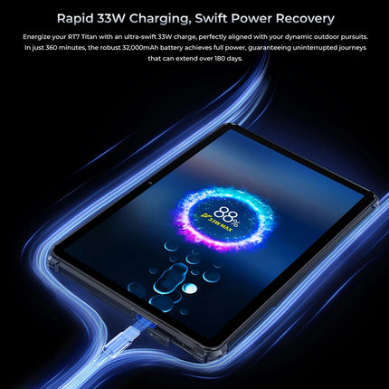 OUKITEL RT7 TITAN Tablet Rugged 10.1" 12GB 512GB IP68 Azul