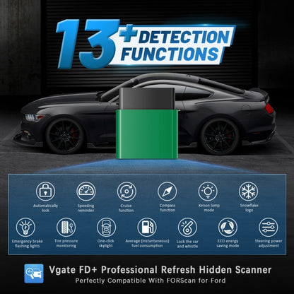 VLINKER FD+ V2.2 Bluetooth OBD Escáner de Diagnóstico