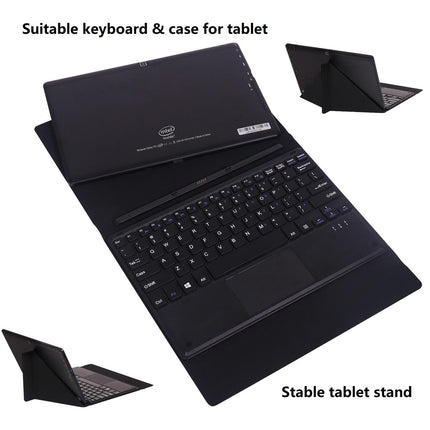 HONGSAMDE Tablet PC 2 en 1 10.1 pulgadas 6GB RAM 64GB ROM Windows 11 con Teclado Negro