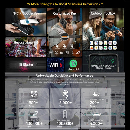 Ulefone Armor 23 Smartphone 12GB+512GB 5G NFC Resistente Al Agua