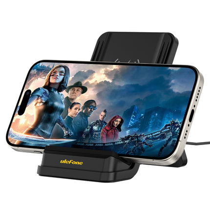 Ulefone WCS01 Base de carga inalámbrica vertical 50W con doble bobina y refrigeración por aire