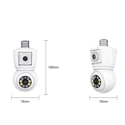 ESCAM QF202 E27 Cámara IP 2x2MP WiFi Detección de Movimiento