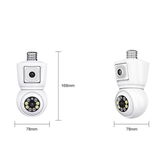 ESCAM QF202 E27 Cámara IP 2x2MP WiFi Detección de Movimiento
