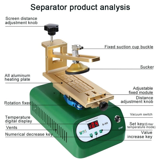 Mejor B-9182 Separador LCD Con Bomba De Vacío 7 Pulgadas