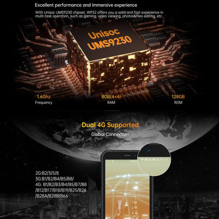 Oukitel WP32 Smartphone 12GB+128GB Batería 6300 mAh