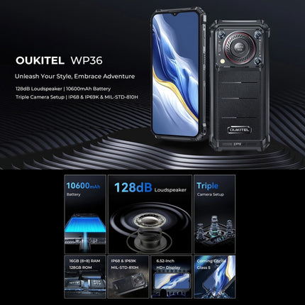 Oukitel WP36 Teléfono 12GB+128GB Batería 10600mAh 4G by OUKITEL