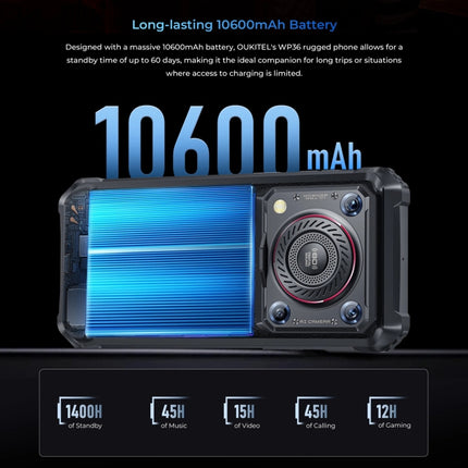 Oukitel WP36 Teléfono 12GB+128GB Batería 10600mAh 4G by OUKITEL