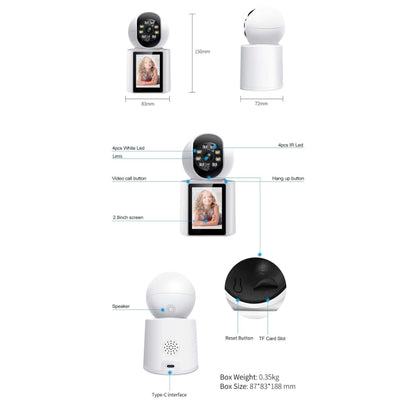ESCAM QF104 Videollamada Cámara WiFi 3MP DetecciónHumanoide