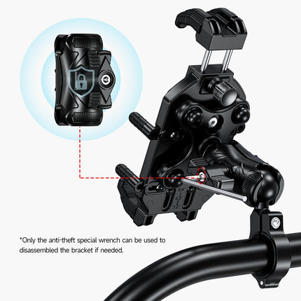 Ulefone Armor Mount Pro AM02 Soporte Universal para Móvil Bicicleta 6.1-7.2 Pulgadas Rotación 360°