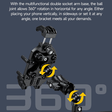 Ulefone Armor Mount Pro AM02 Soporte Universal para Móvil Bicicleta 6.1-7.2 Pulgadas Rotación 360°