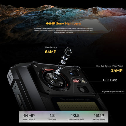 HOTWAV W11 Smartphone 12GB+256GB 4G 6,6 Pulgadas Android 13 Visión Nocturna