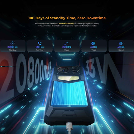 HOTWAV W11 Smartphone 12GB+256GB 4G 6,6 Pulgadas Android 13 Visión Nocturna