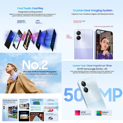 Blackview COLOR 8 Smartphone 8GB+128GB 4G Biometría