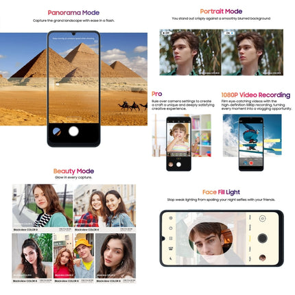 Blackview COLOR 8 Smartphone 8GB+128GB 4G Biometría