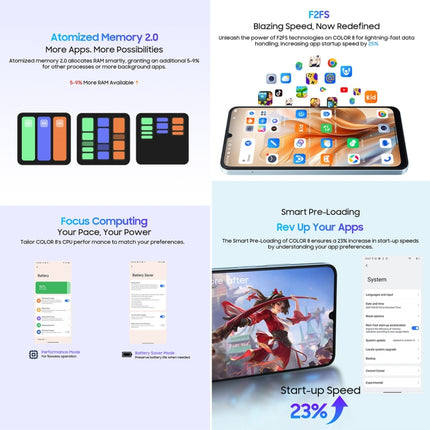 Blackview COLOR 8 Smartphone 8GB+128GB 4G Biometría