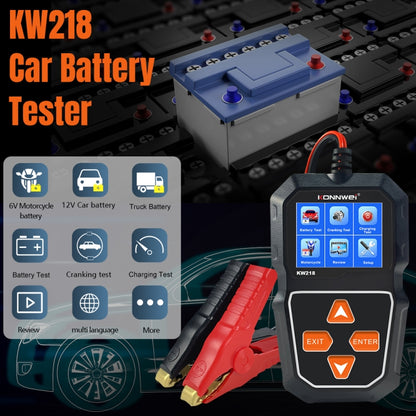 KONNWEI KW218 Probador De Batería Automóvil Pantalla 2,4